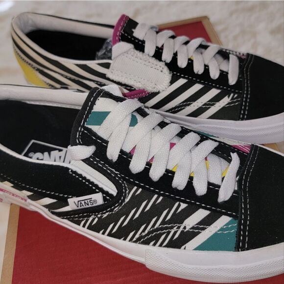 Vans Slip On Cap 'Juxtapoze Pack' Multicolor Sneaker Shoes Size Women 7 Men 5.5 - Picture 7 of 15
